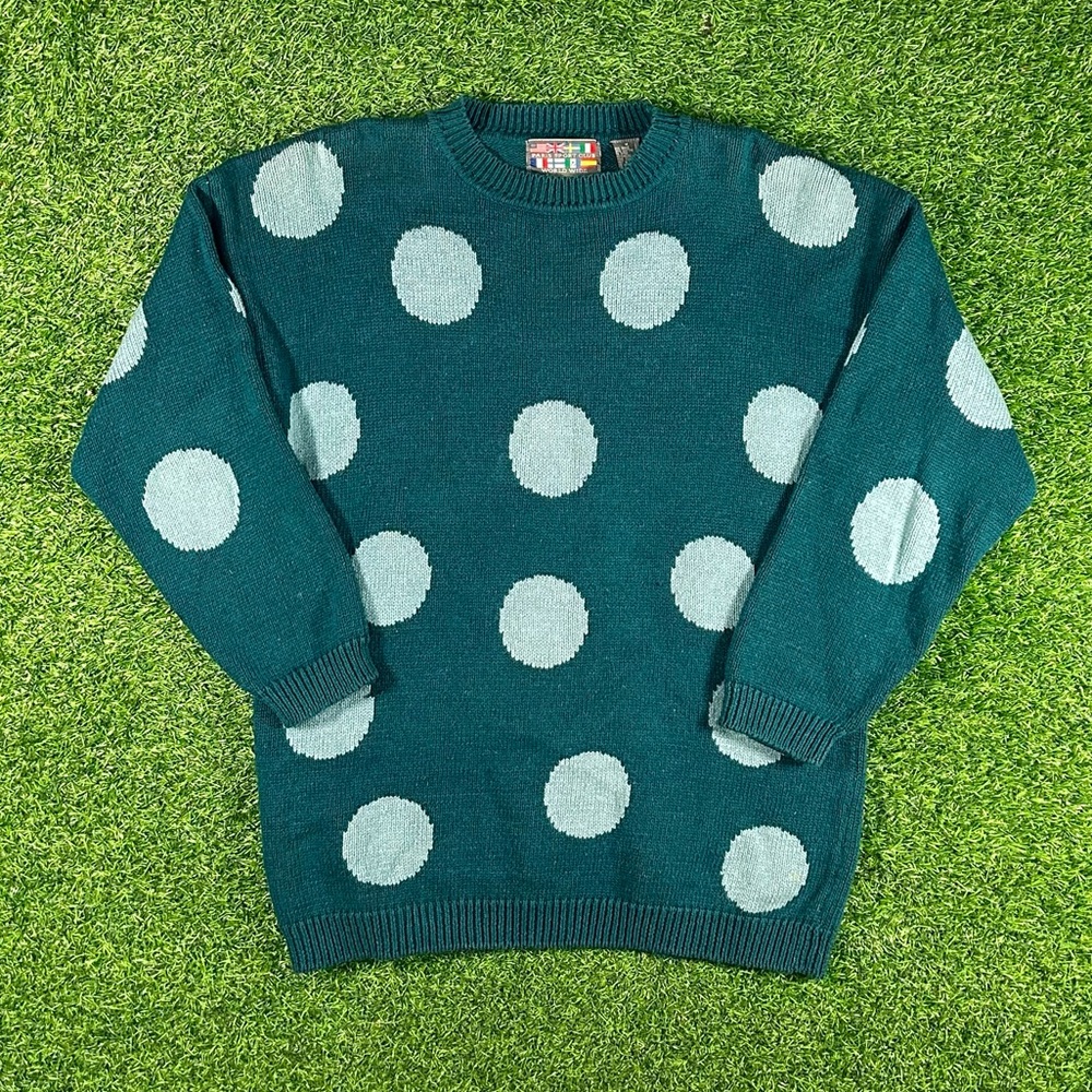 Vintage 90’s Paris Sport Club Polka Dot sweater